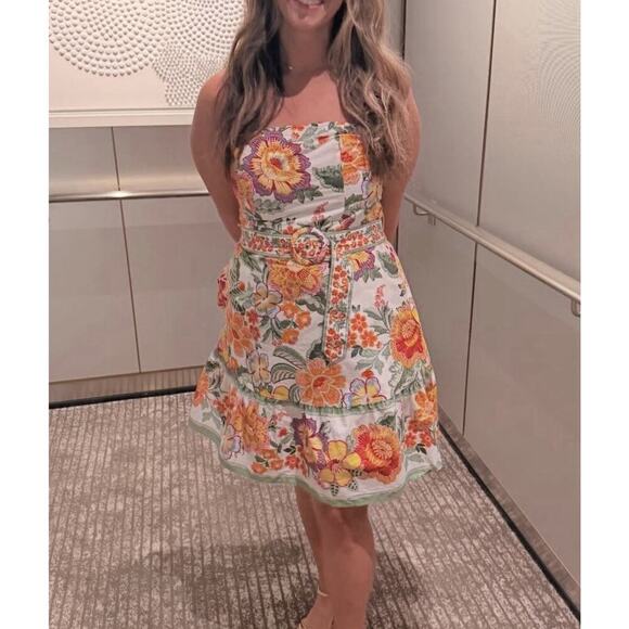 JOIE Dresses & Skirts - Joie Strapless Dress Women’s Size M 10 Colorful Floral Cruise Vacation Boho